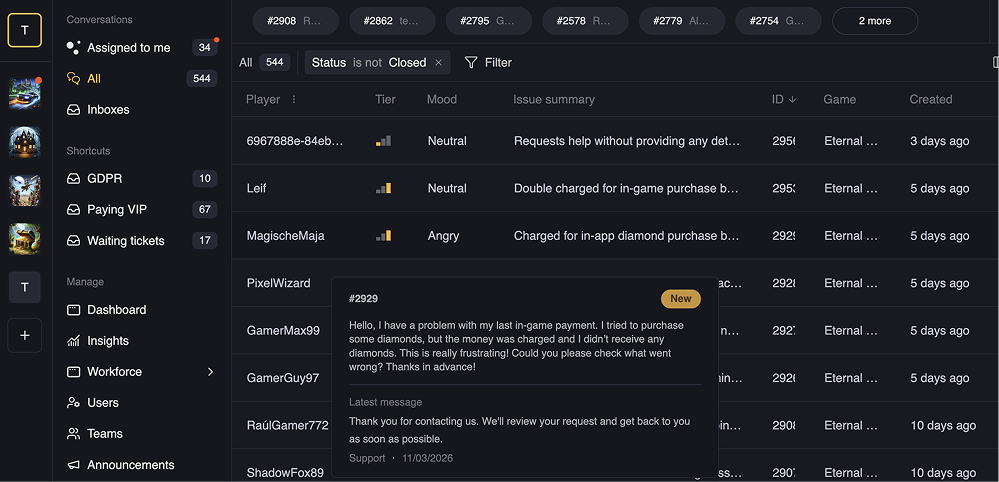 Gaming CRM platform overview