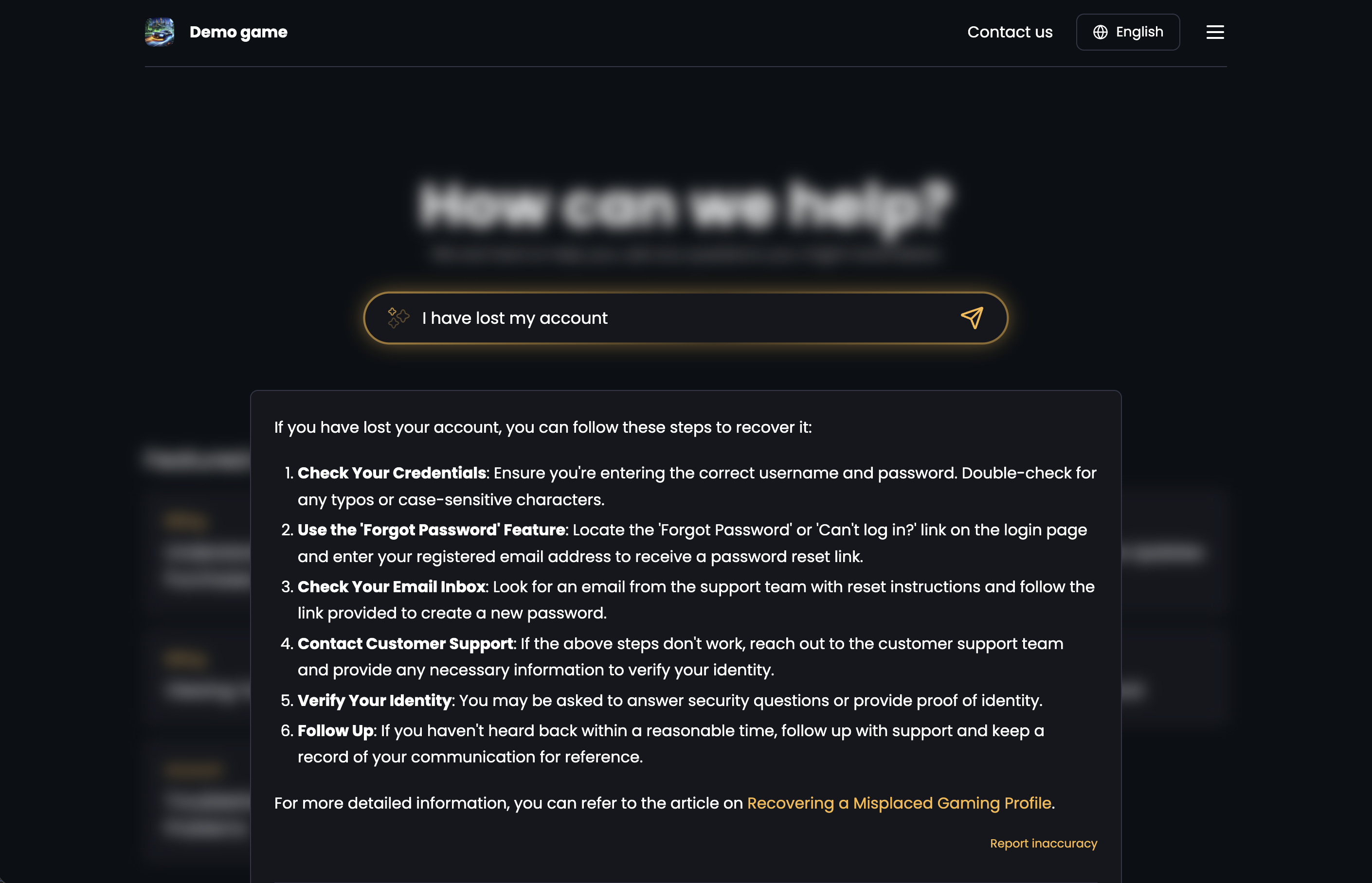 AI knowledge base powering automated customer support